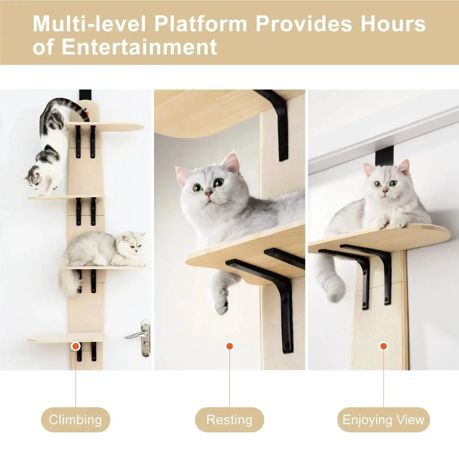 Space Saving Door Mount Cat Tree