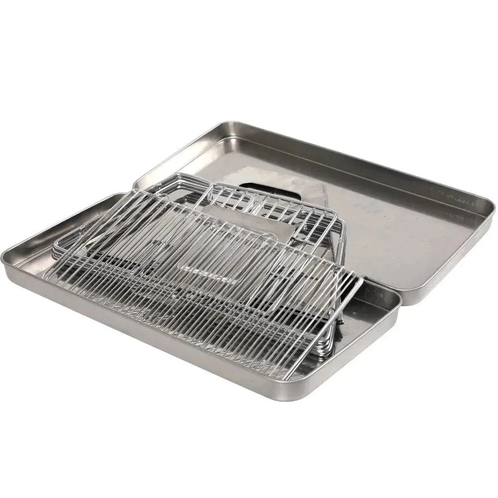 Stainless Steel Grate Barbecue Grill Folding Charcoal Grill for Outdoor Camping Backpacking Hiking Picnic