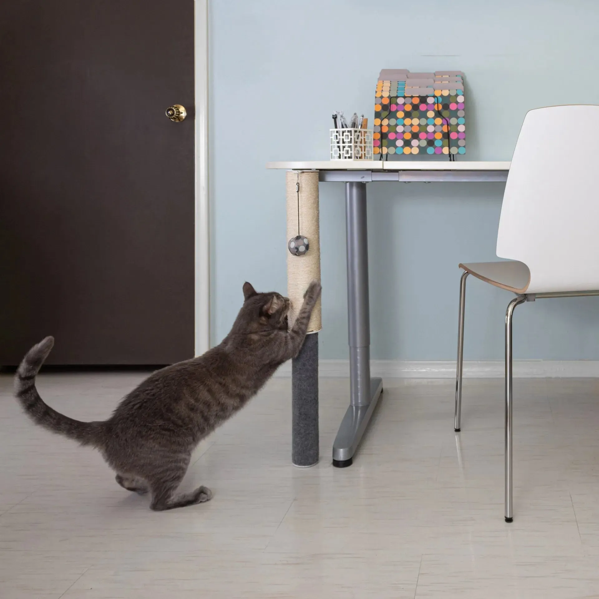 Tension Mounted Scratch Pole