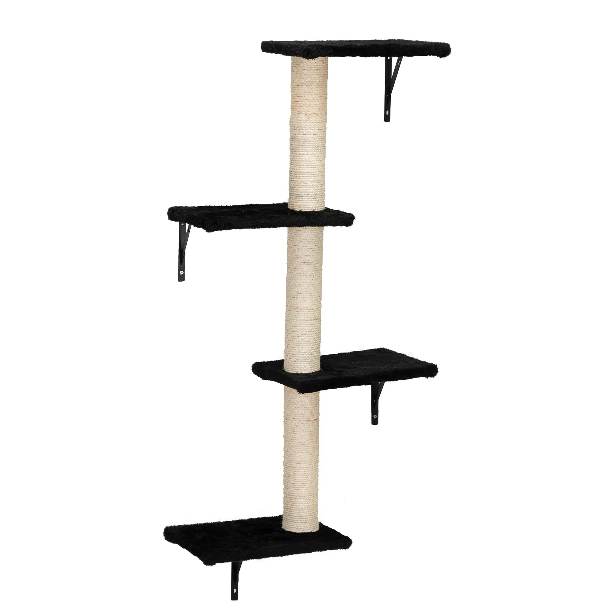 Wall Mounted Activity Tree with Scratching Post for Cats