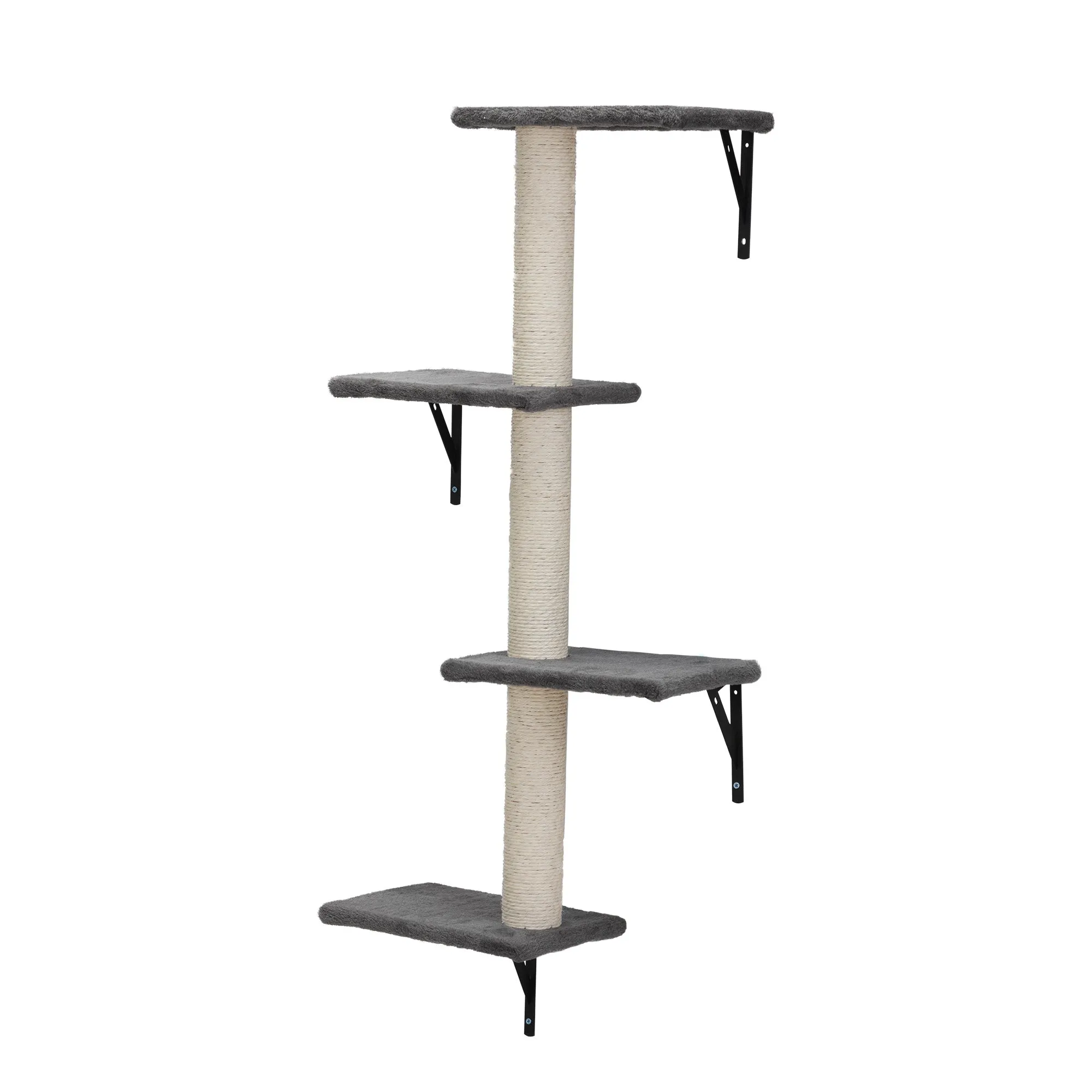 Wall Mounted Activity Tree with Scratching Post for Cats