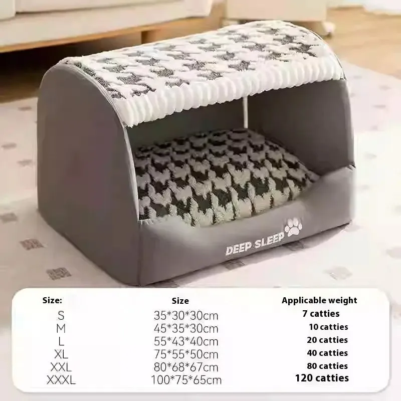 Warm Cosy Dog Bed House All Sizes Three-dimensional stylish retreat