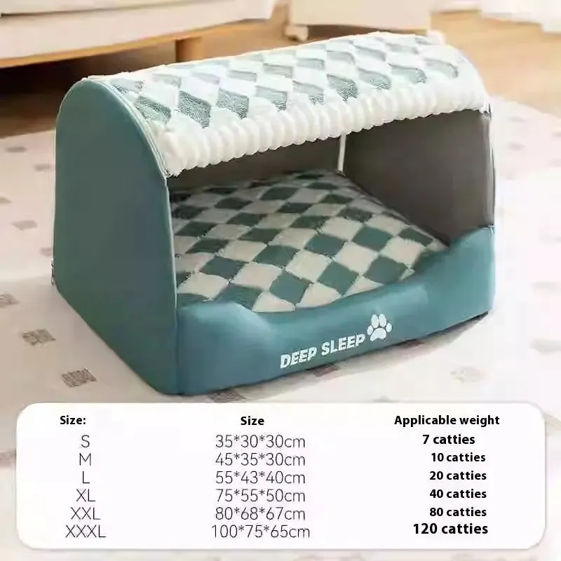 Warm Cosy Dog Bed House All Sizes Three-dimensional stylish retreat